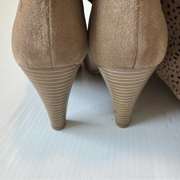 Gerry Weber stacked heeled boots tan suede real leather  size 41 EU - Picture 9 of 13
